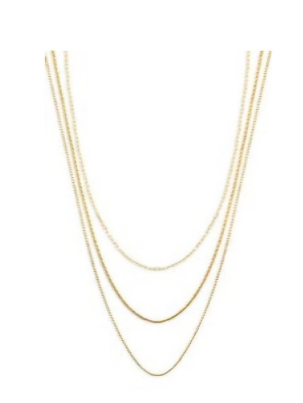 Argento Vivo Triple Layer 18k Gold Plated Sterling Silver Necklace